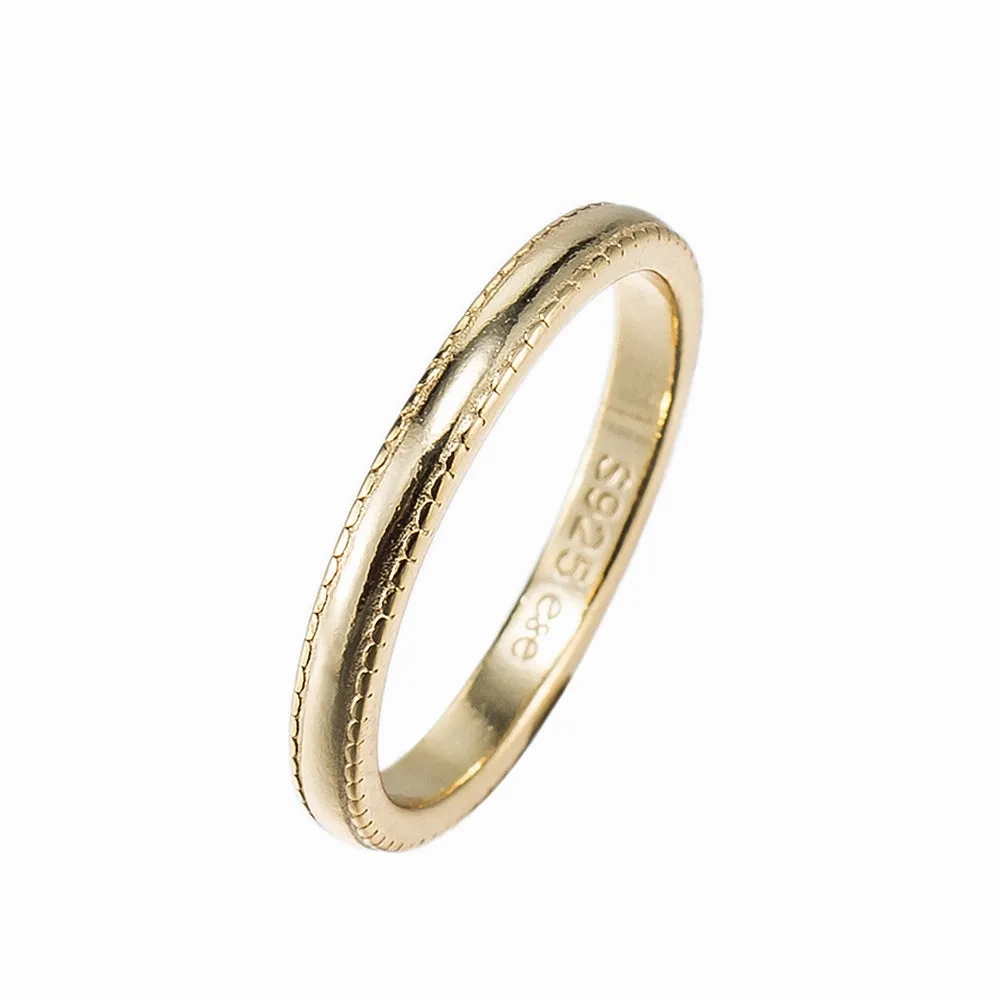 Detailed Plain Band Ring