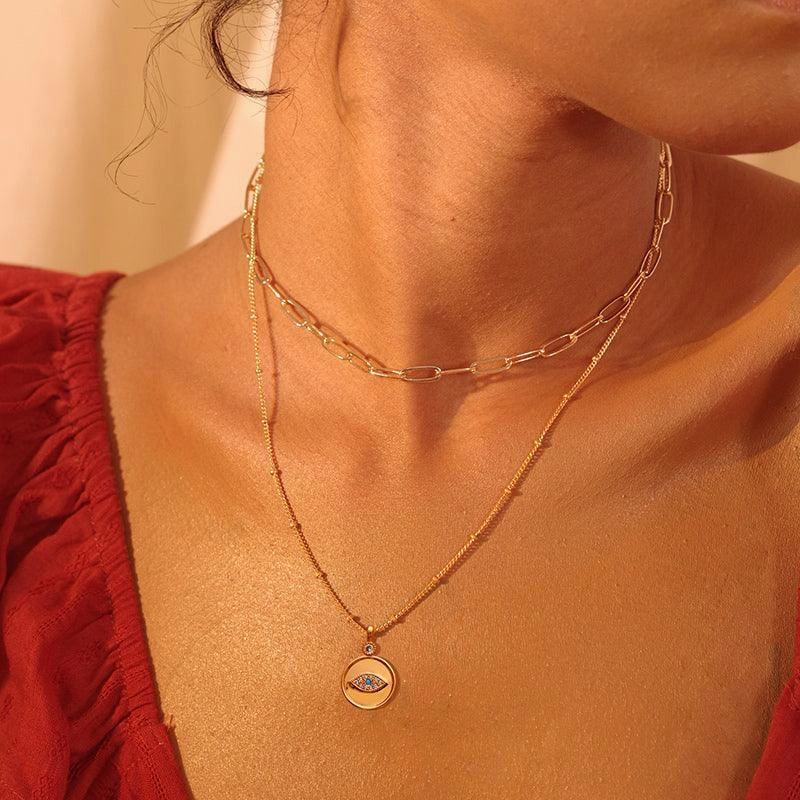 Devil's Eye Pendant Fashion Necklace