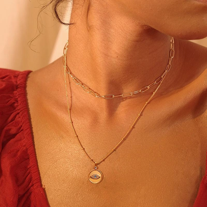 Devil's Eye Pendant Fashion Necklace