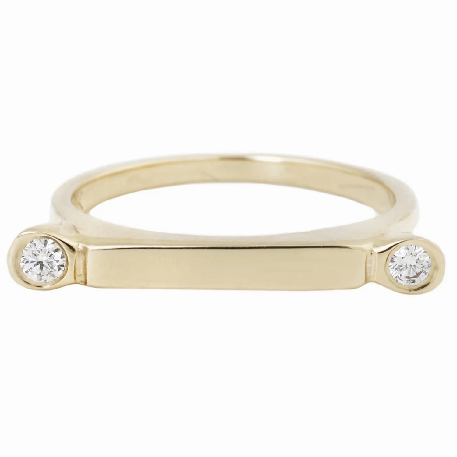 Diamond Bar Stack Ring