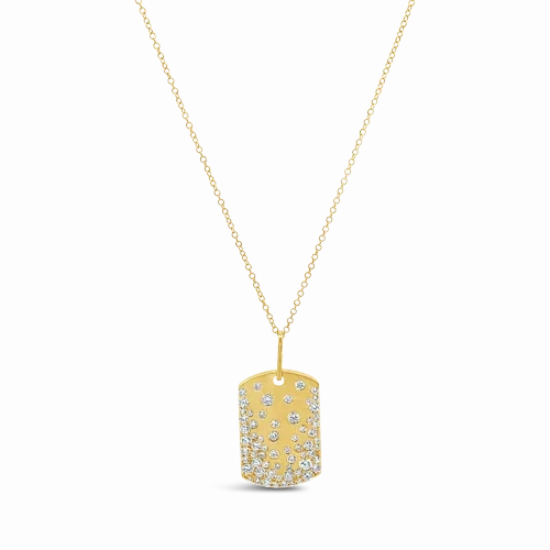 Diamond Dog Tag Pendant
