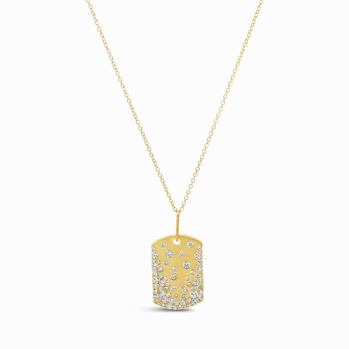 Diamond Dog Tag Pendant