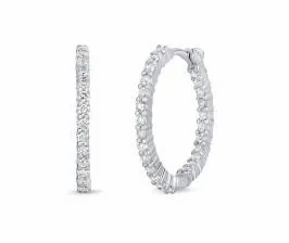 Diamond Extra Small Perfect Hoop Earrings