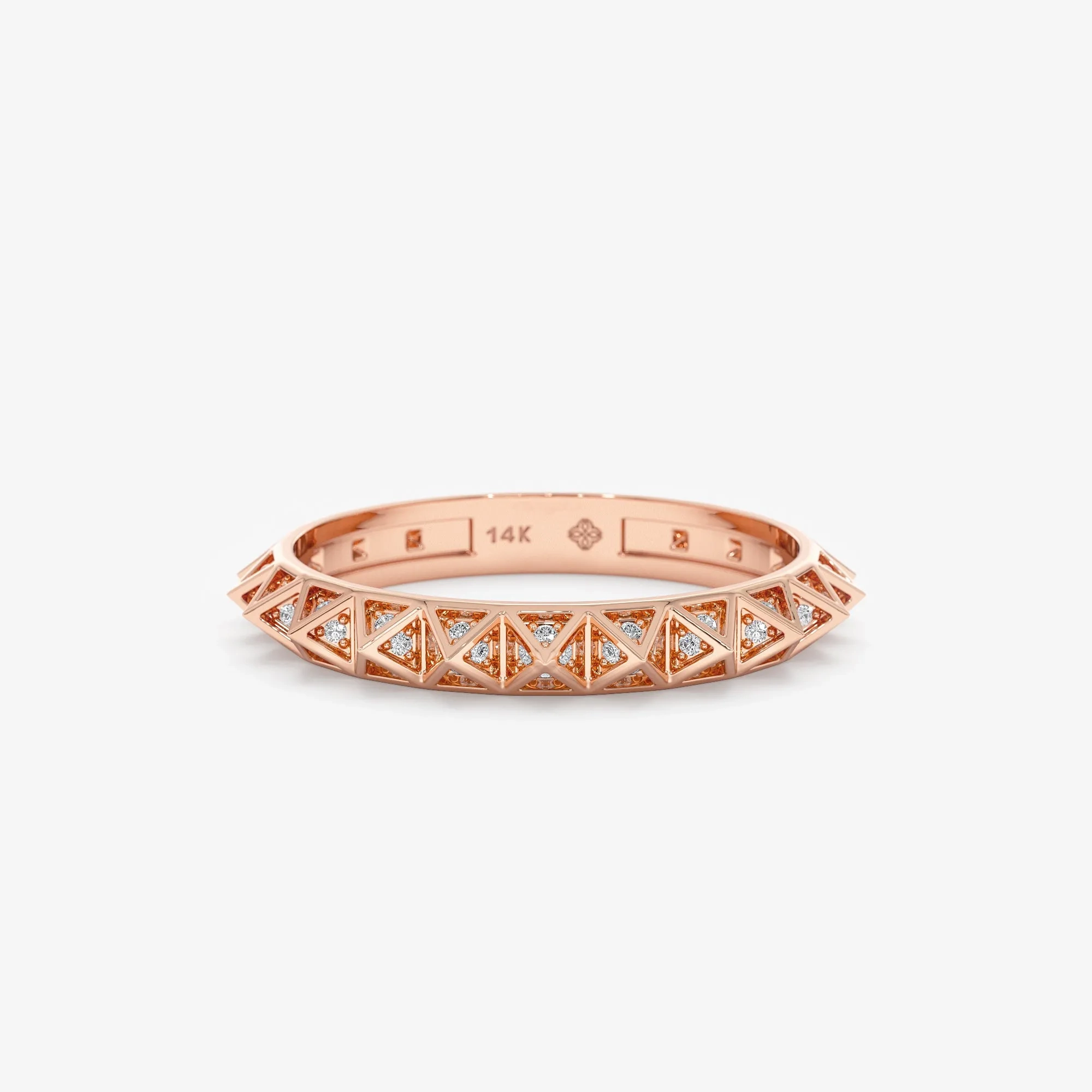 Diamond Pyramid Eternity Ring, Nefertiti