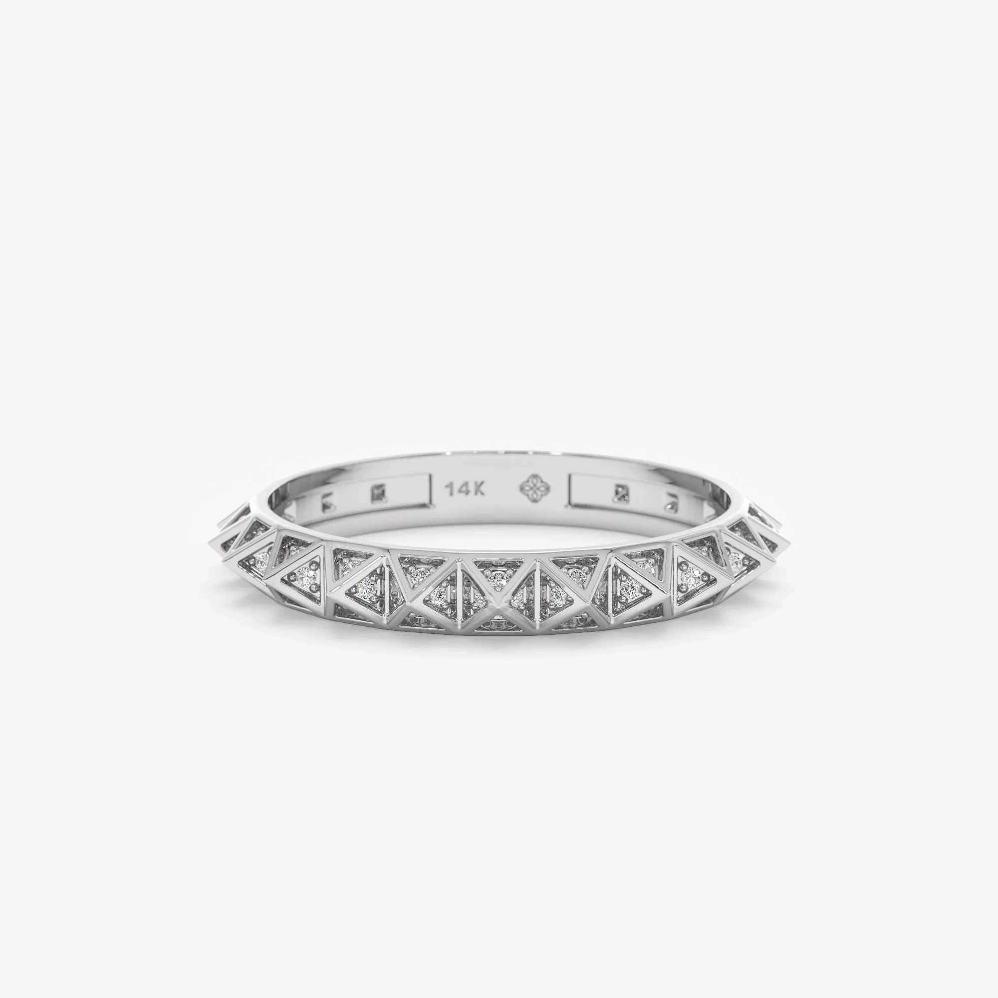 Diamond Pyramid Eternity Ring, Nefertiti