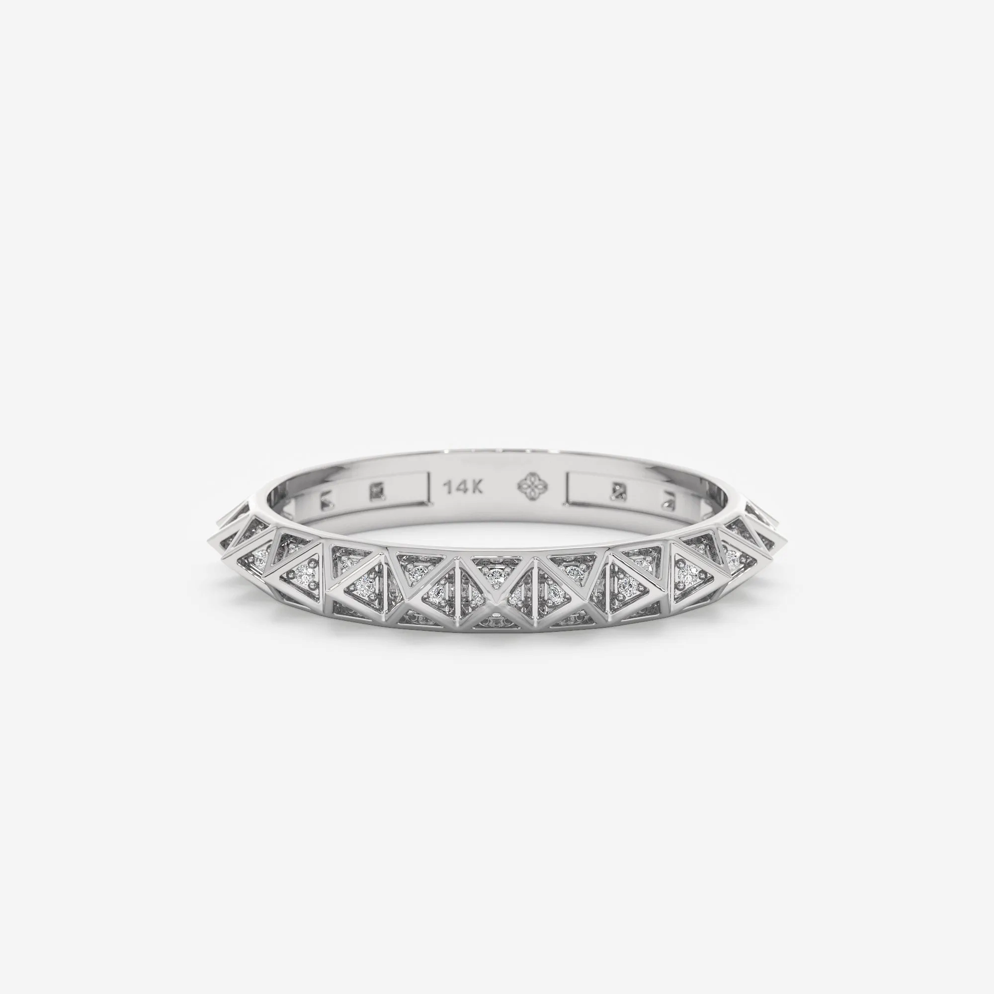 Diamond Pyramid Eternity Ring, Nefertiti