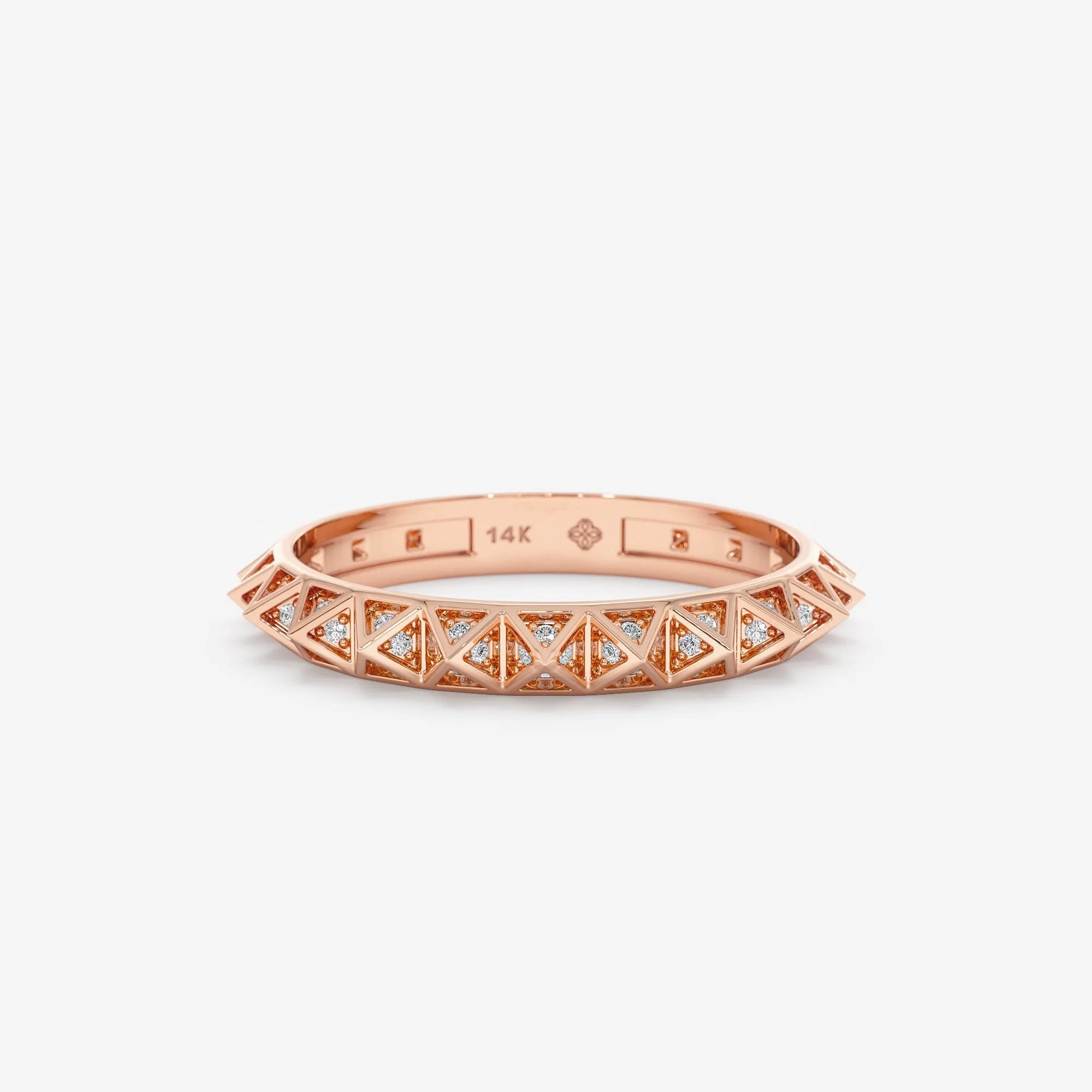 Diamond Pyramid Eternity Ring, Nefertiti