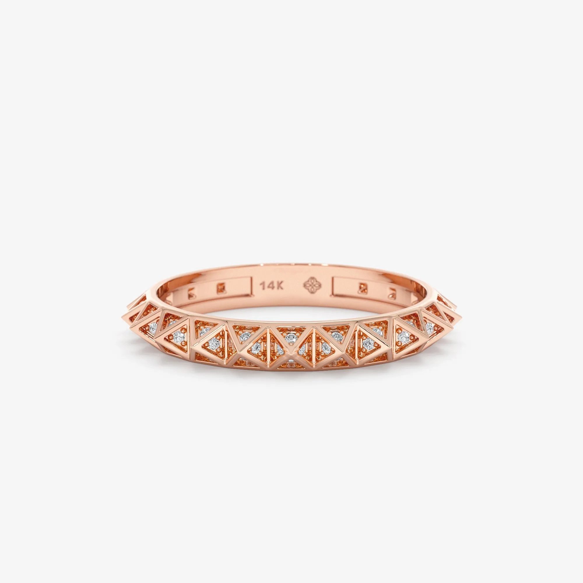 Diamond Pyramid Eternity Ring, Nefertiti
