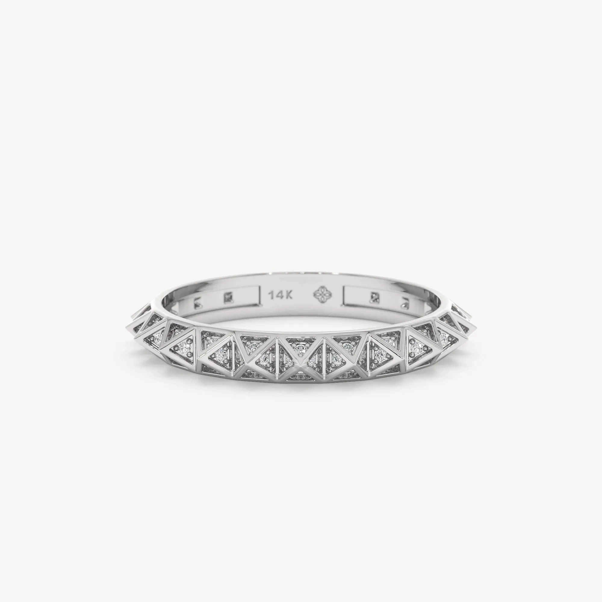 Diamond Pyramid Eternity Ring, Nefertiti