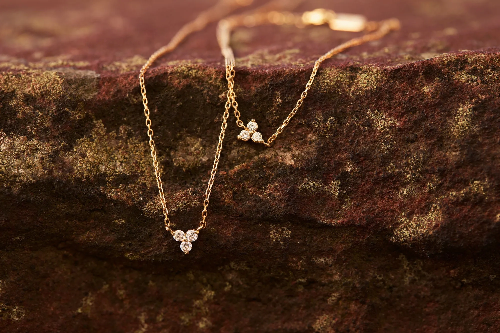 Diamond Trinity 14K Gold Necklace