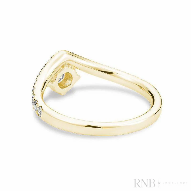 Diamond V Shape Engagement Ring