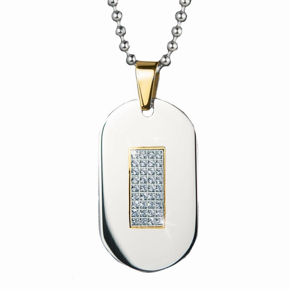 Diamonds and Steel Dog Tag 