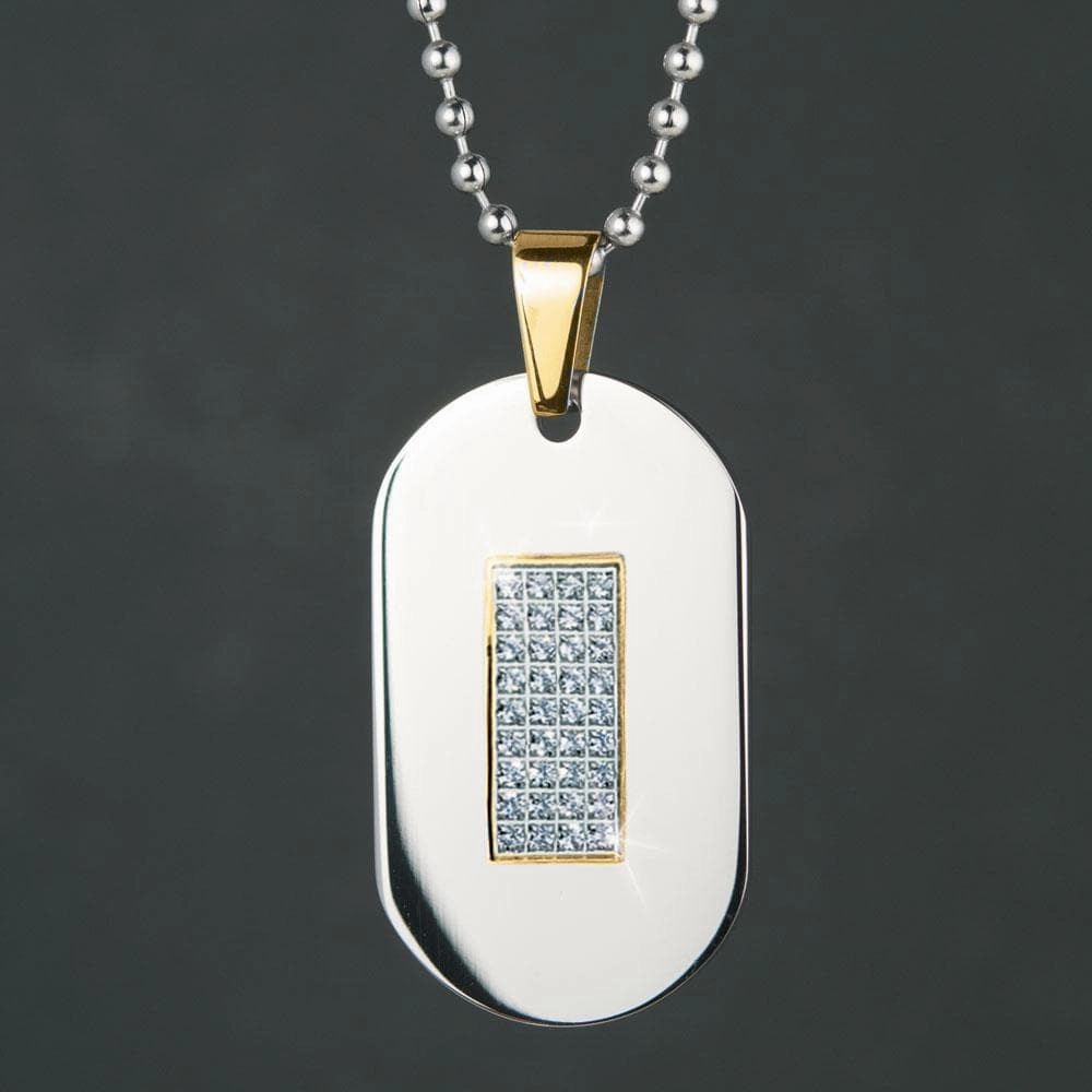 Diamonds and Steel Dog Tag