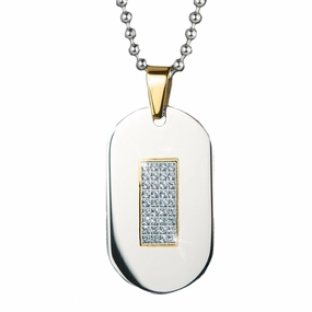 Diamonds and Steel Dog Tag 