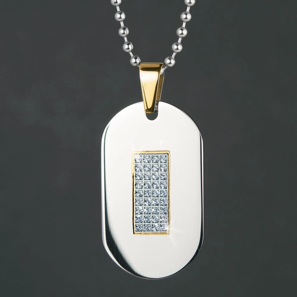 Diamonds and Steel Dog Tag