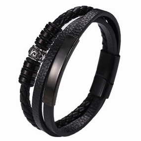 Disario Black hand-chain-bracelet  