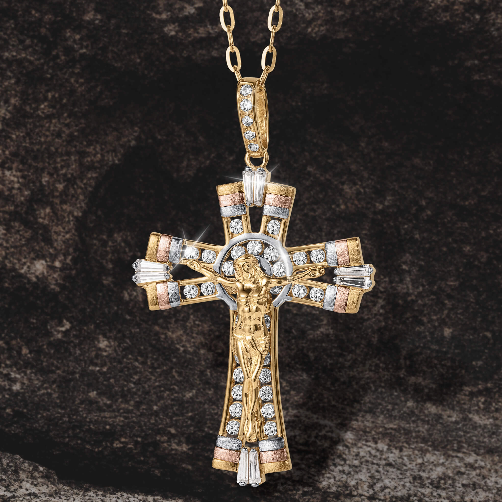 Divine Trifecta Crucifix Pendant