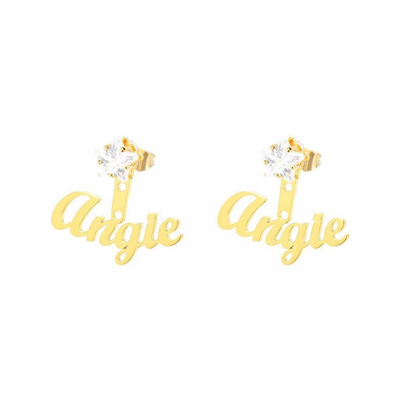 DIY Custom Name Earrings Can Be Customized In English