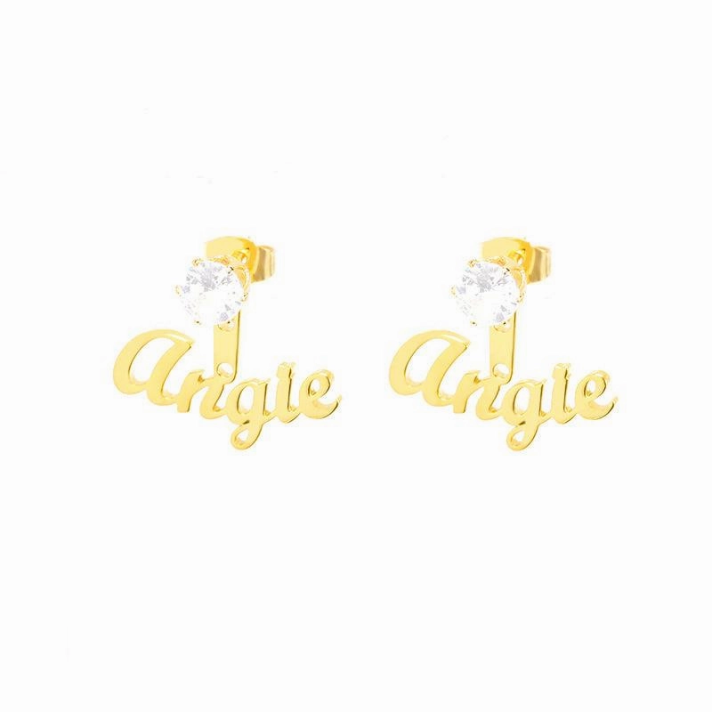 DIY Custom Name Earrings Can Be Customized In English