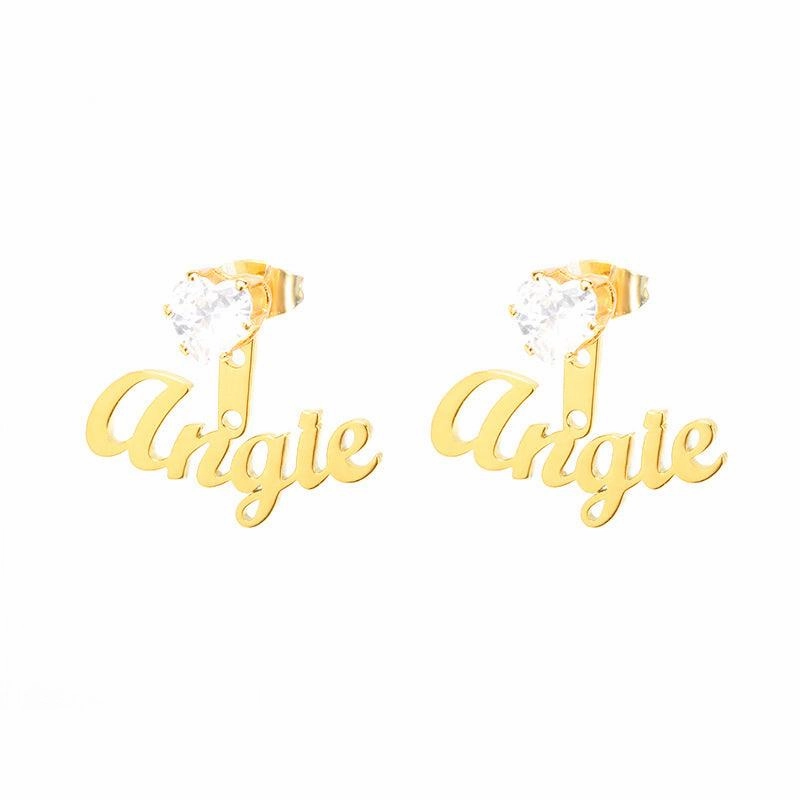 DIY Custom Name Earrings Can Be Customized In English