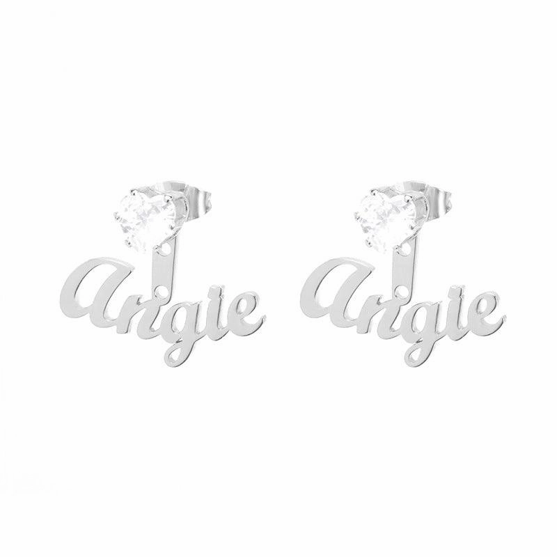 DIY Custom Name Earrings Can Be Customized In English