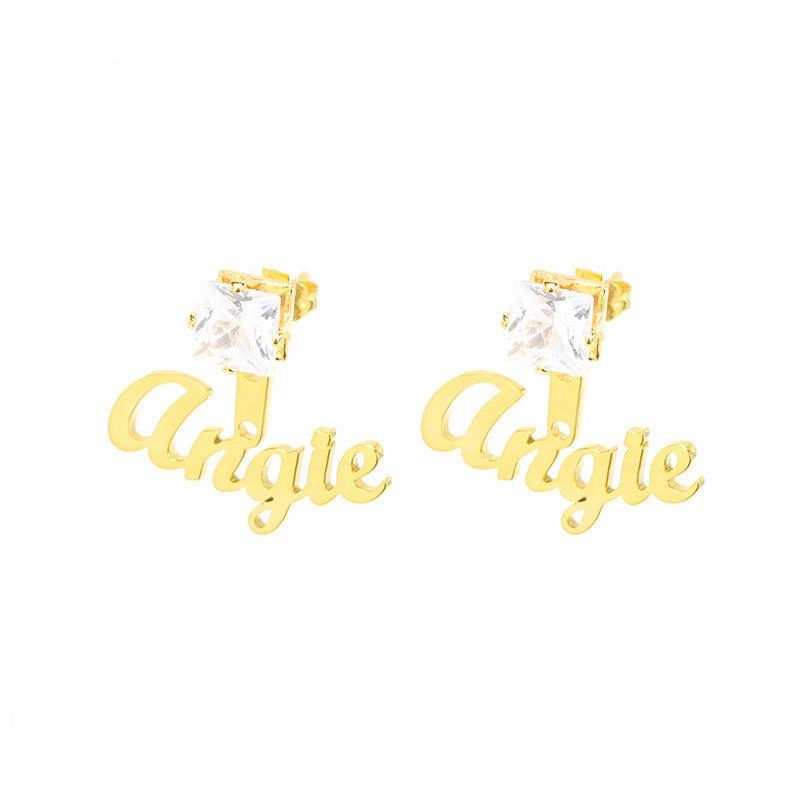 DIY Custom Name Earrings Can Be Customized In English