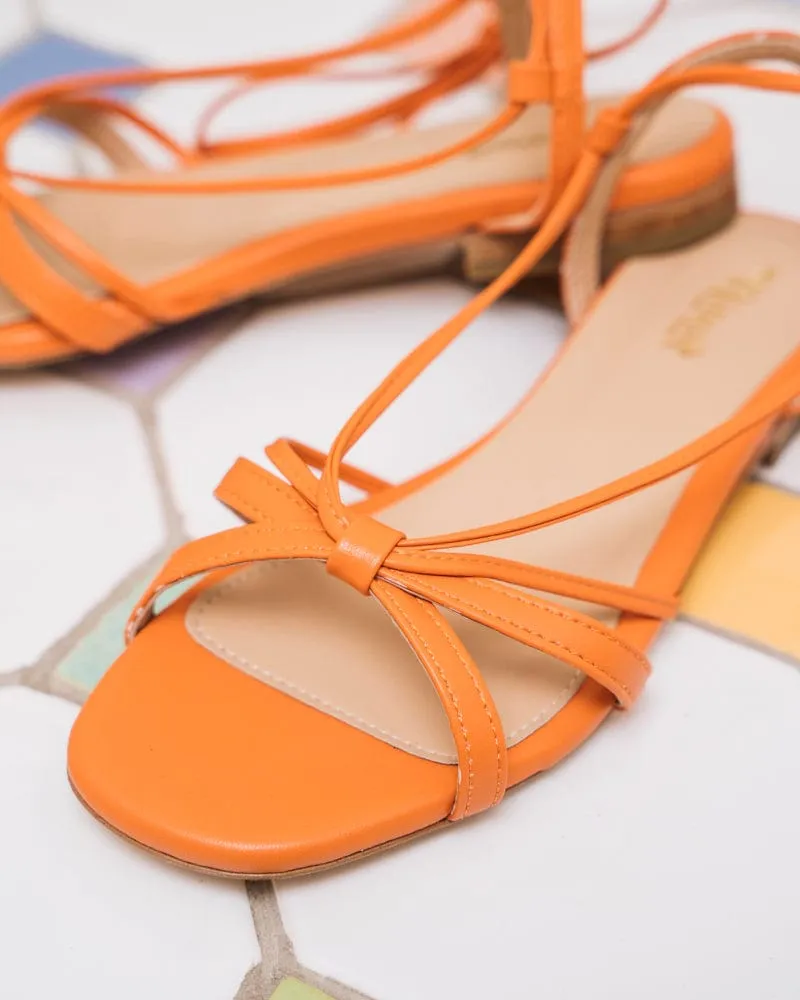 Dora Vegan Recycelte Getreide Sandalen | Mandarin
