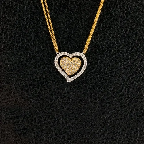 Double Diamond Heart Pendant