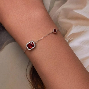 Double Layer Heart Plating Platinum Jewelry Bracelet 