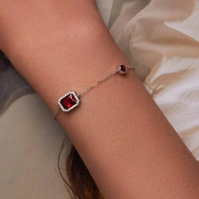 Double Layer Heart Plating Platinum Jewelry Bracelet 