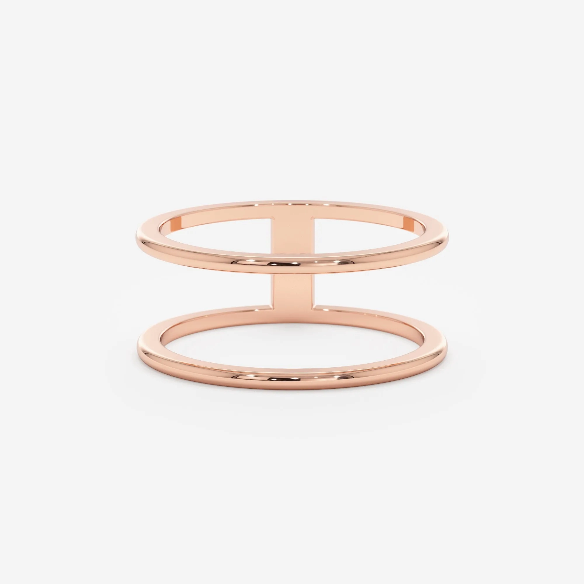 Double Line Solid Gold Ring, Makenna