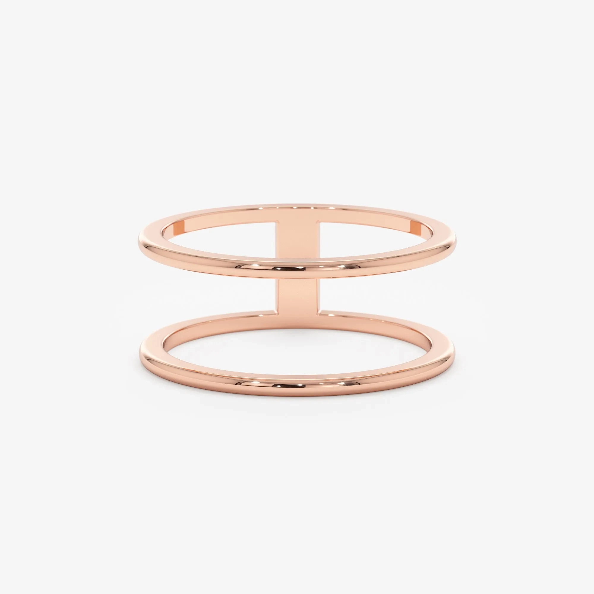 Double Line Solid Gold Ring, Makenna