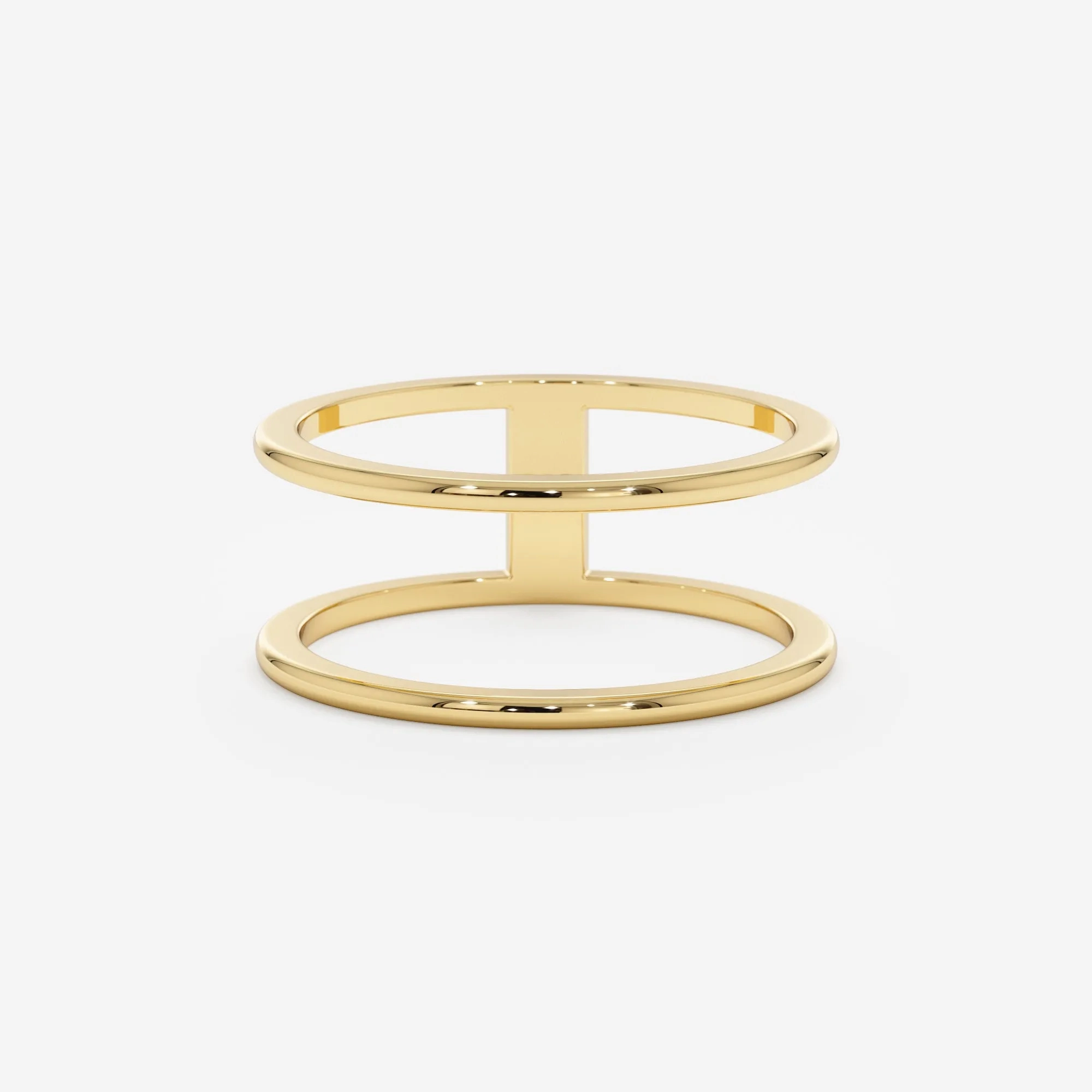 Double Line Solid Gold Ring, Makenna