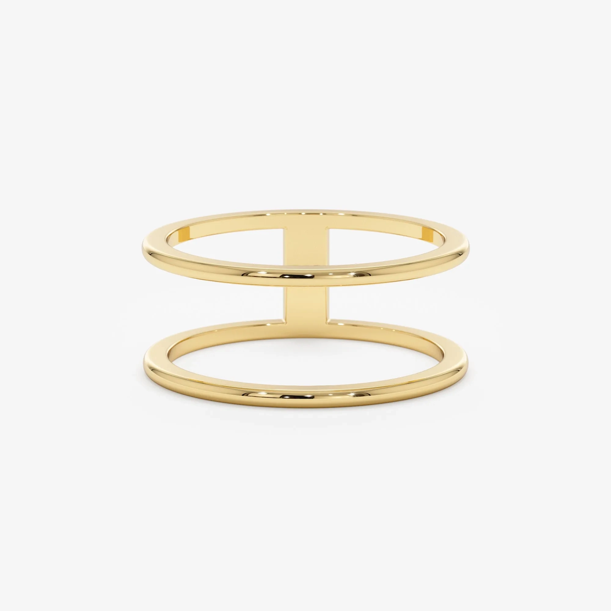 Double Line Solid Gold Ring, Makenna