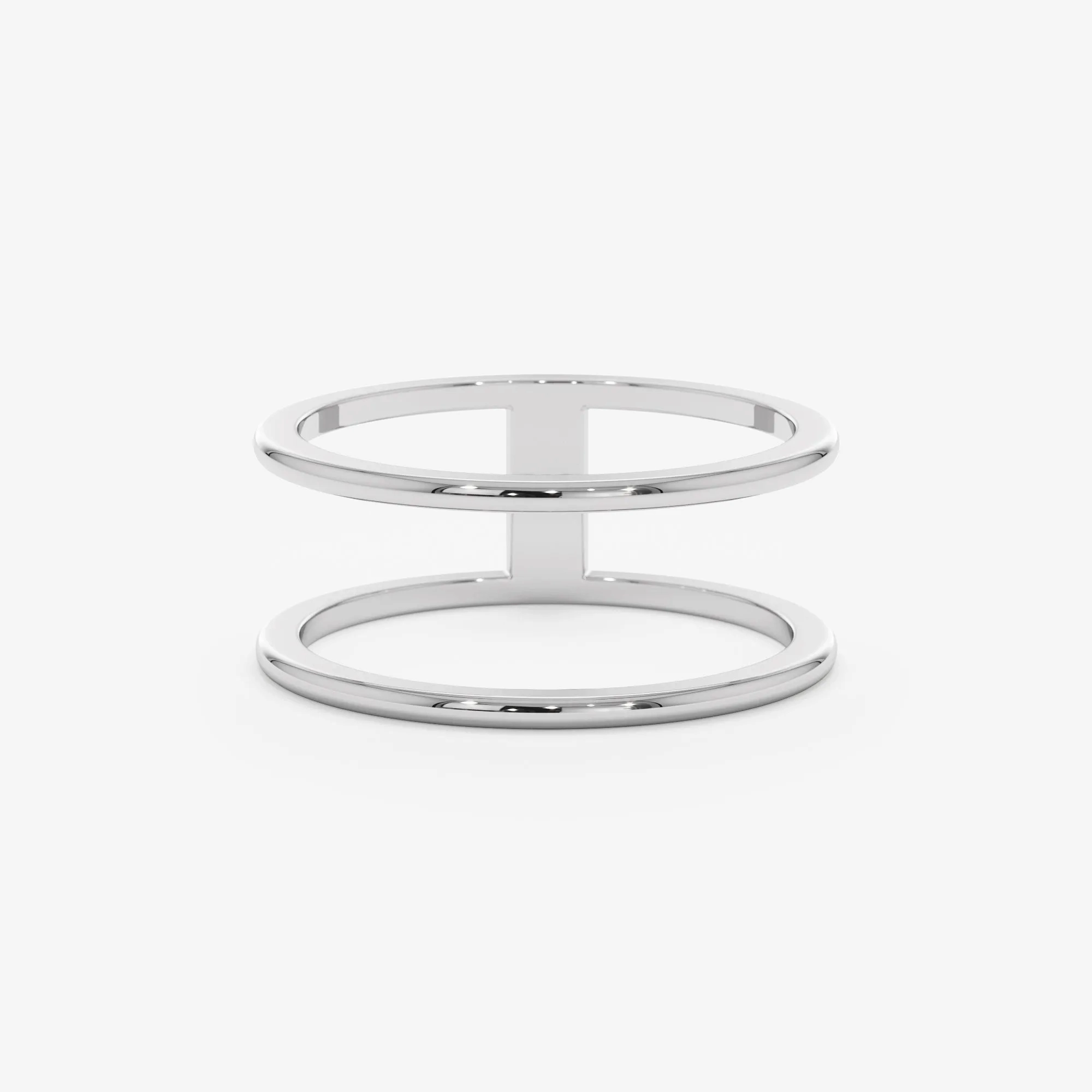 Double Line Solid Gold Ring, Makenna