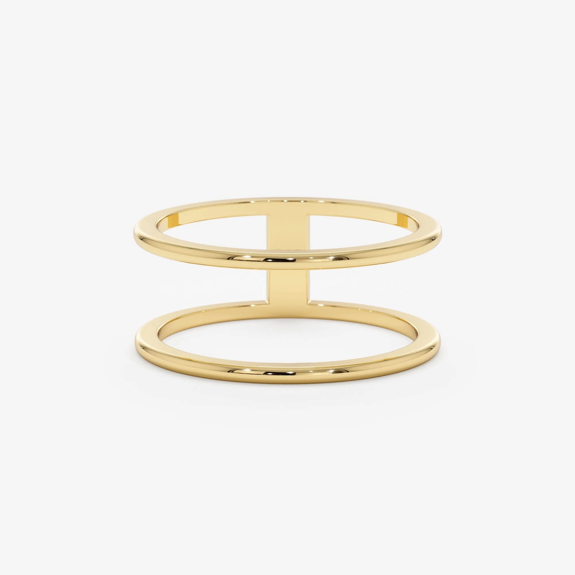 Double Line Solid Gold Ring, Makenna