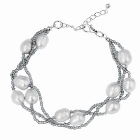 Dove Silver Pearl Bracelet hand-chain-bracelet  