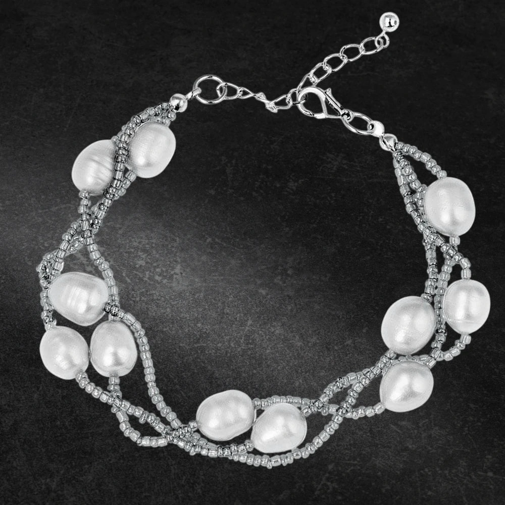 Dove Silver Pearl Bracelet