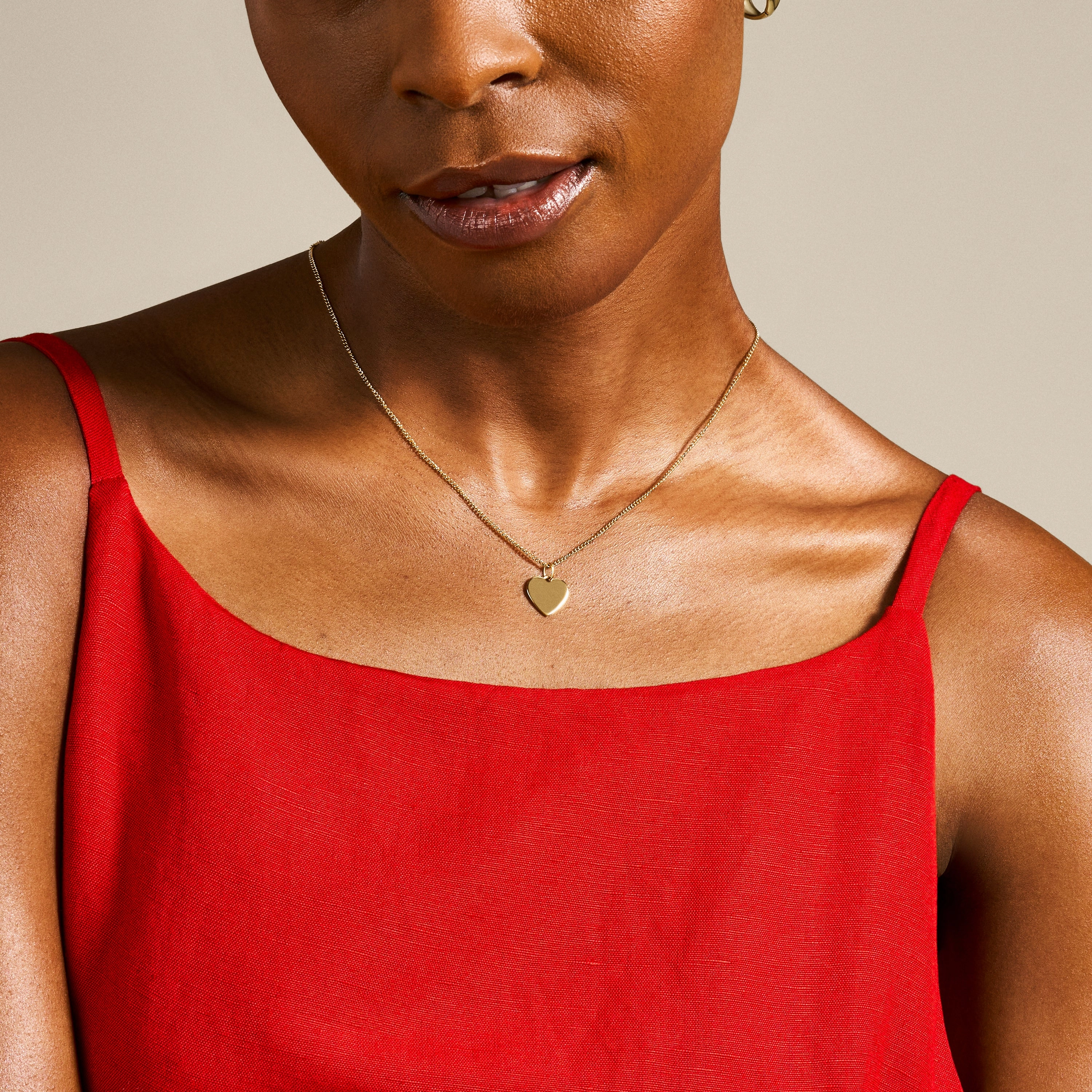 Drew Heart Gold-Tone Stainless Steel Necklace