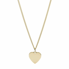 Drew Heart Gold-Tone Stainless Steel Necklace fashion-jewelry  