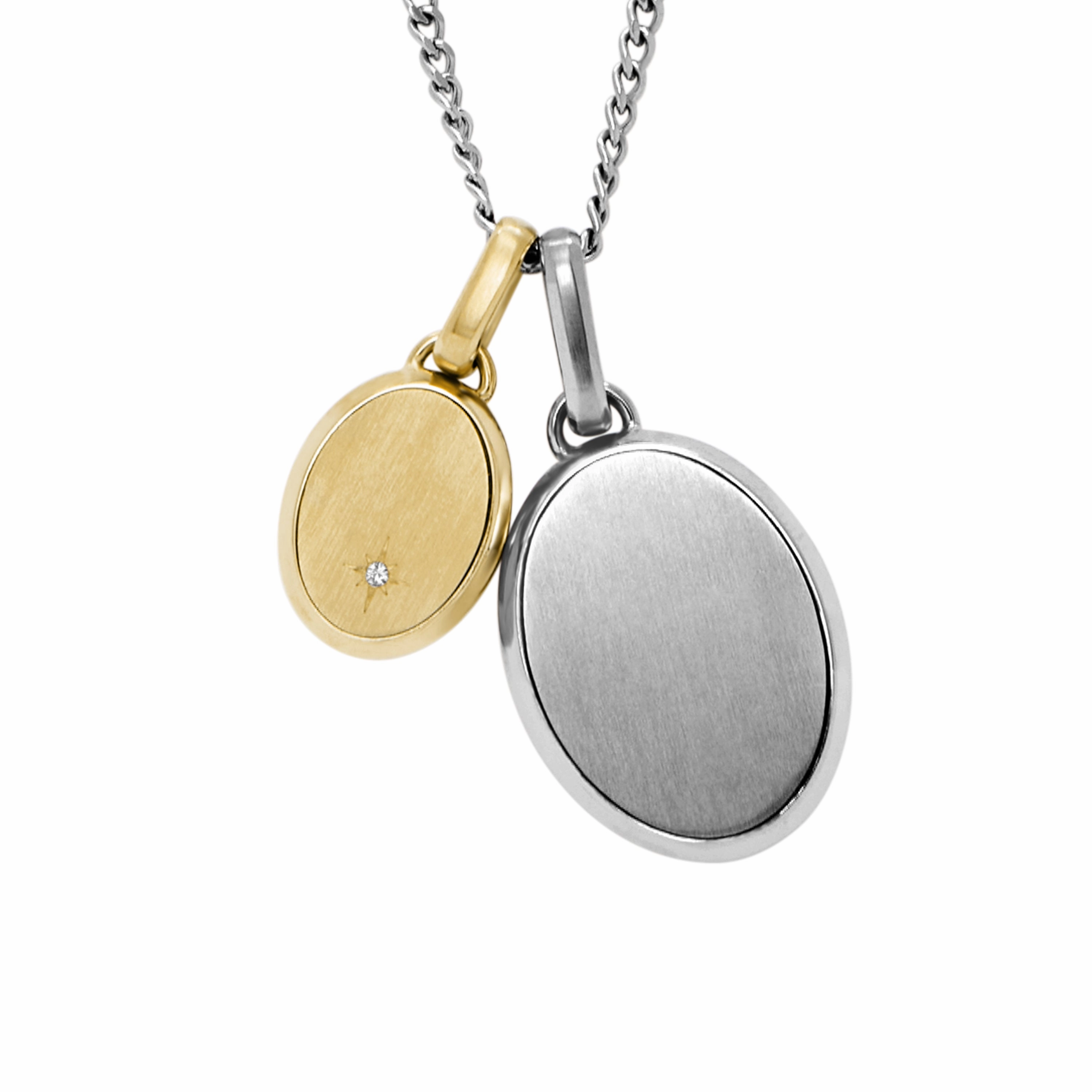 Drew Two-Tone Stainless Steel Pendant Necklace fashion-jewelry  