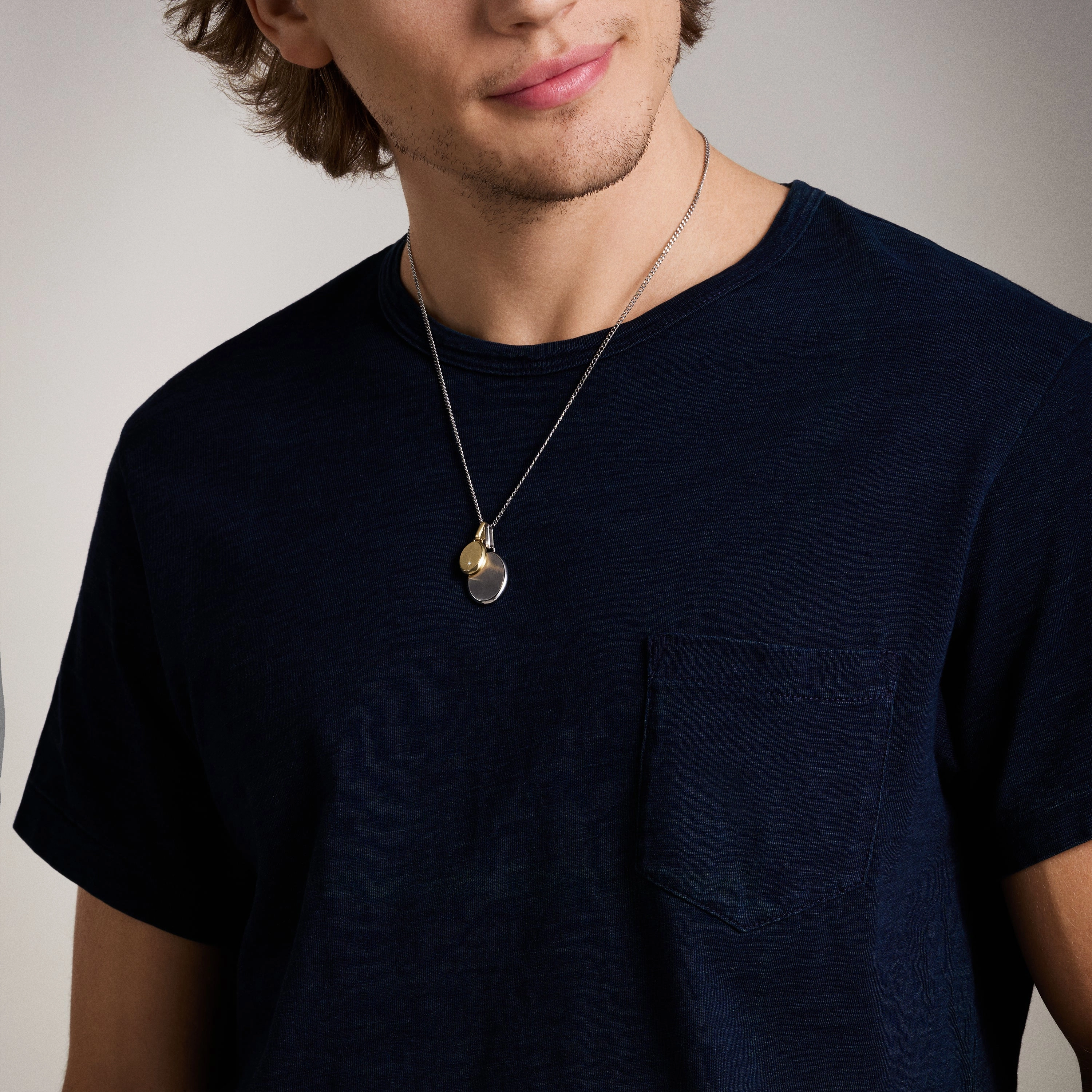 Drew Two-Tone Stainless Steel Pendant Necklace