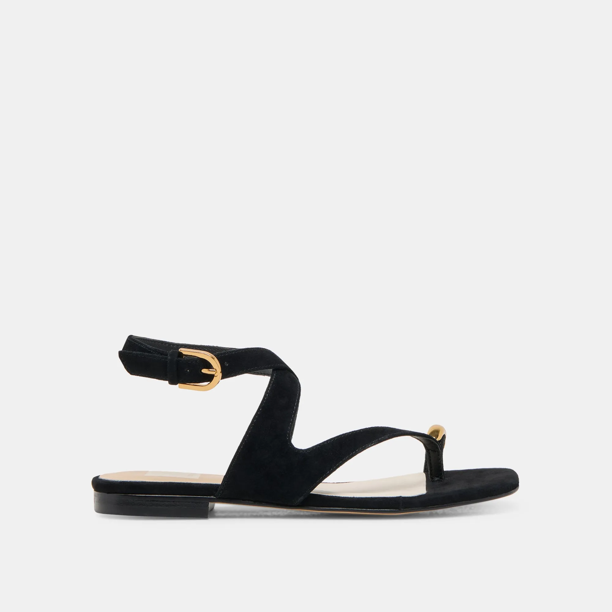 EARLA SANDALEN ONYX WILDLEDER