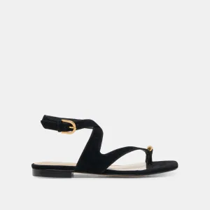 EARLA SANDALEN ONYX WILDLEDER