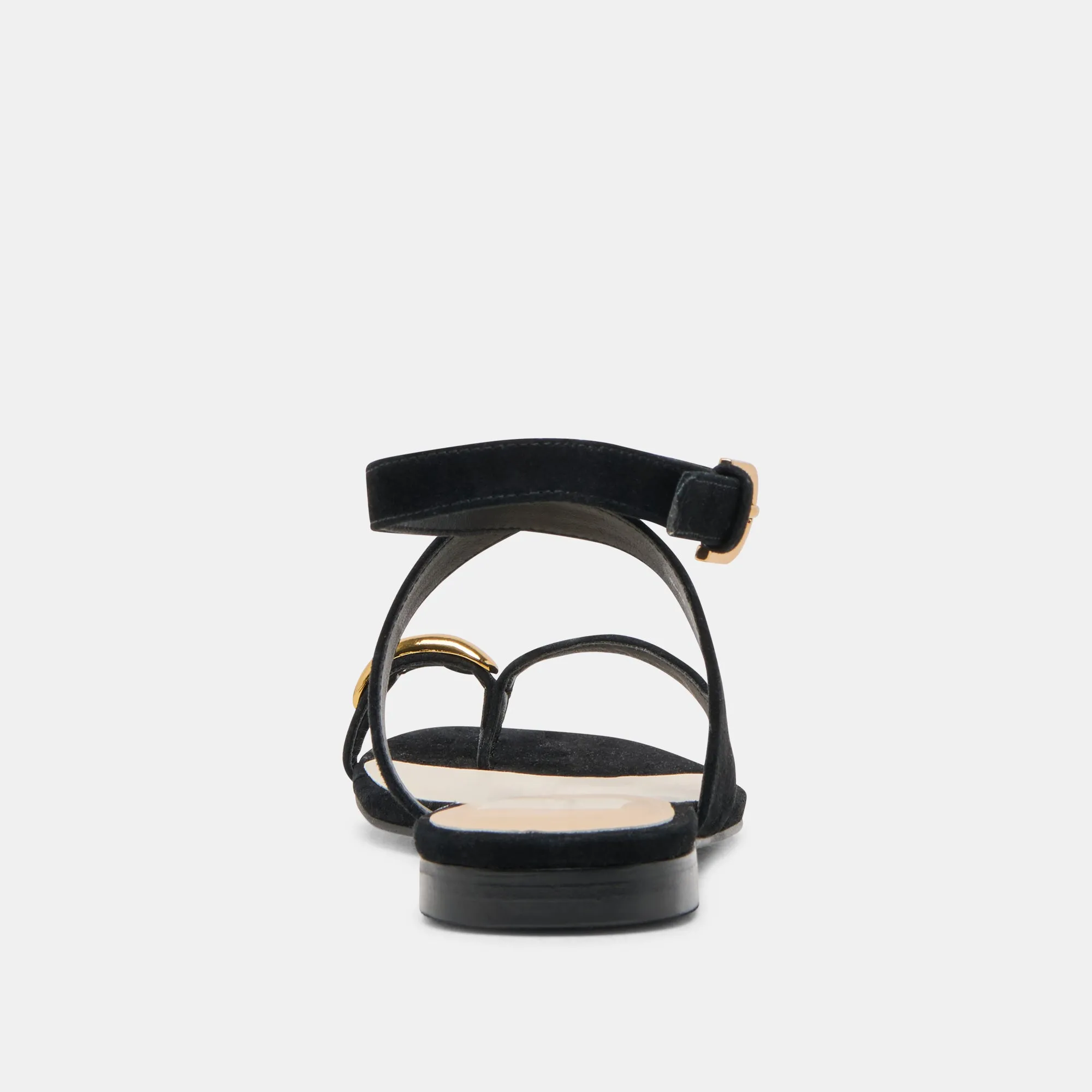 EARLA SANDALEN ONYX WILDLEDER