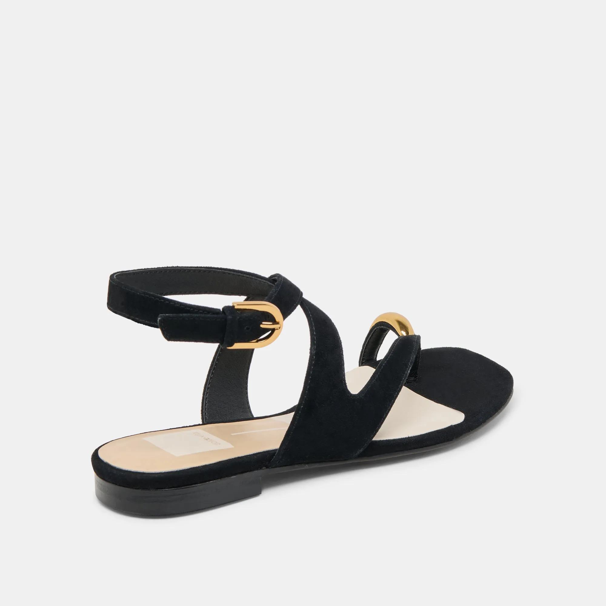 EARLA SANDALEN ONYX WILDLEDER