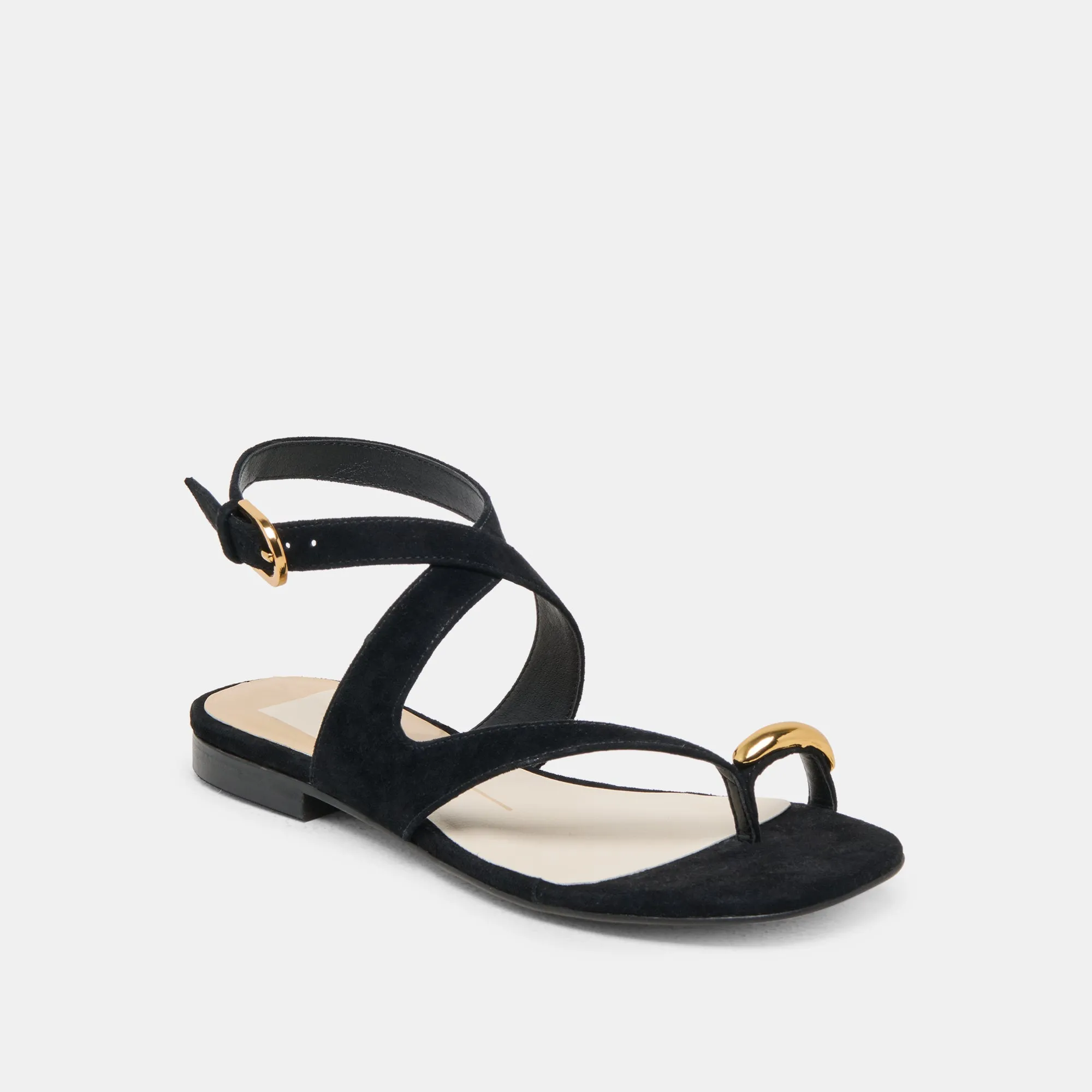 EARLA SANDALEN ONYX WILDLEDER