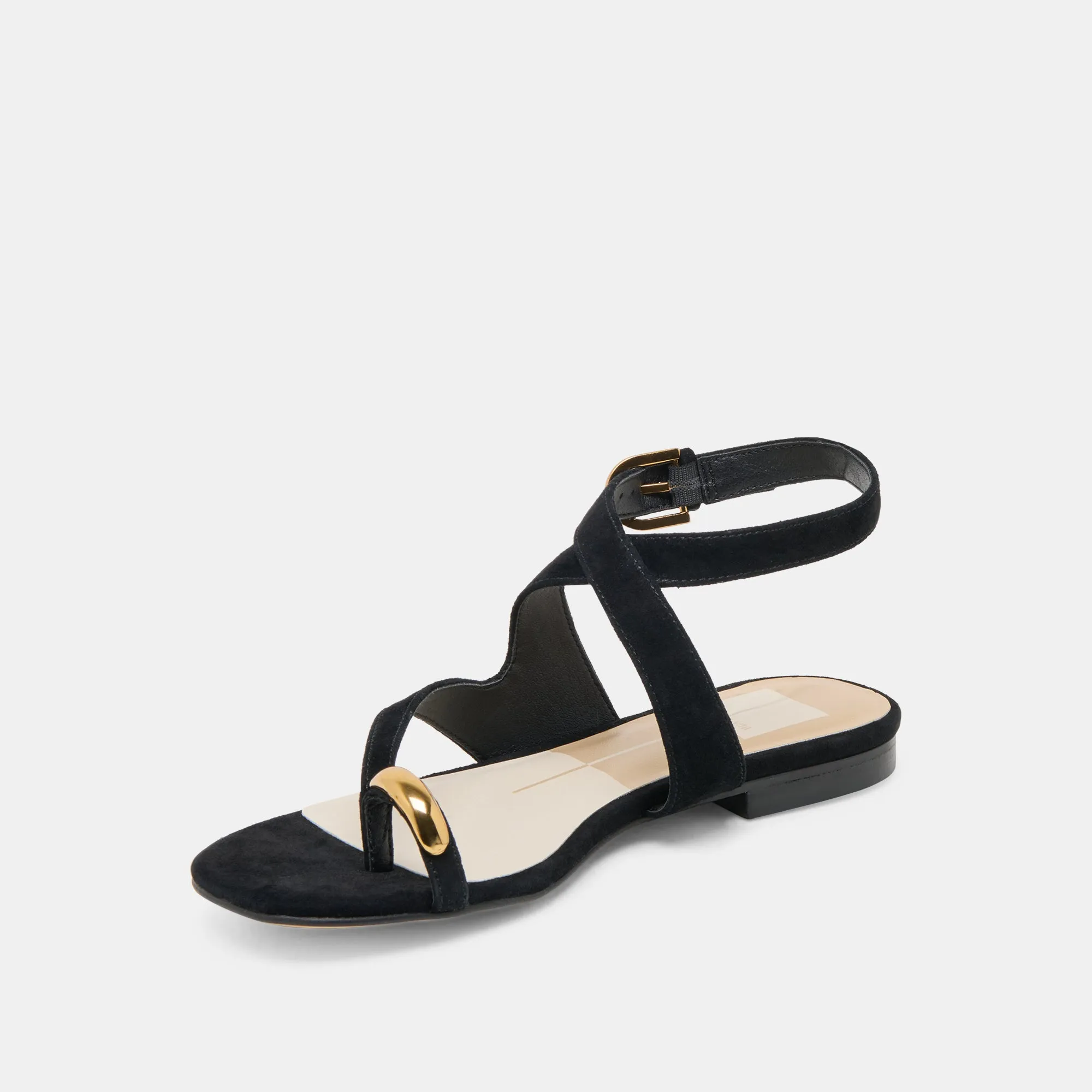 EARLA SANDALEN ONYX WILDLEDER