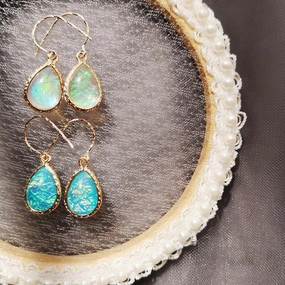 Earrings Without Ear Holes, Spiral Ears With Water Drop Earrings 