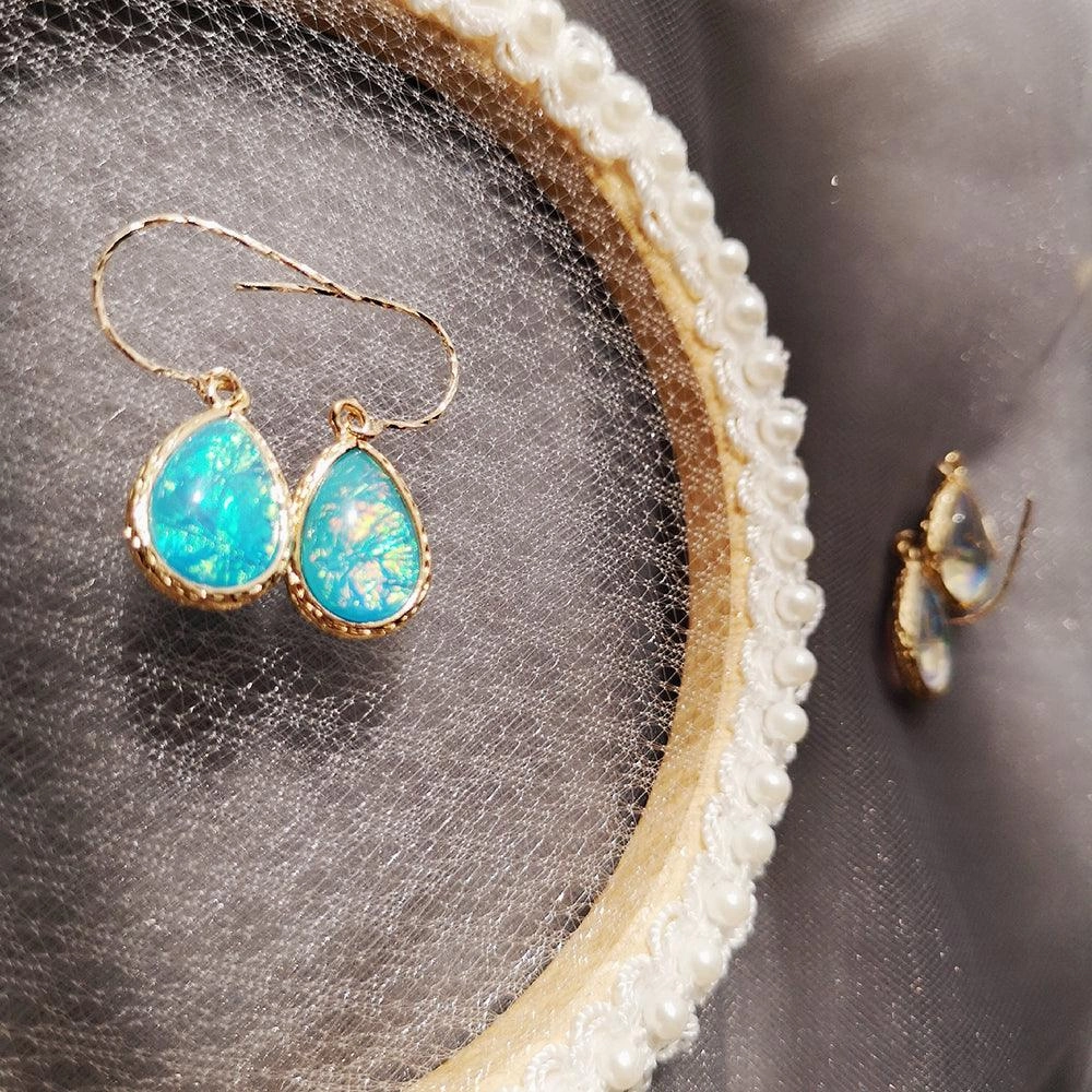 Earrings Without Ear Holes, Spiral Ears With Water Drop Earrings